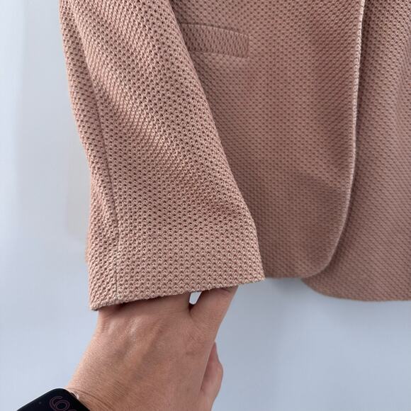 Massimo Dutti Dusty Pink Blazer Textured Woven One Button Size 8 US - Picture 5 of 11